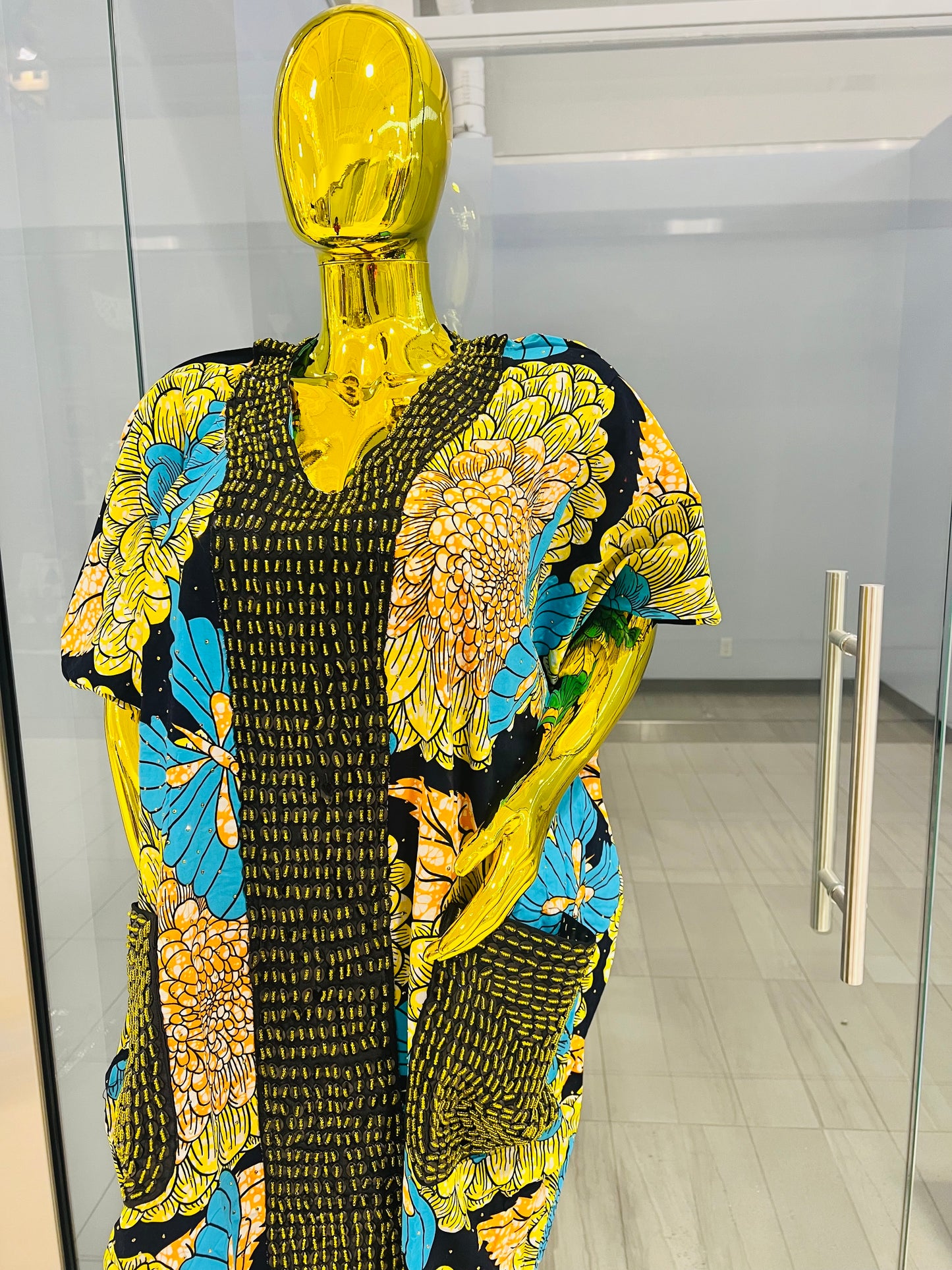 Beaded Ankara Gown