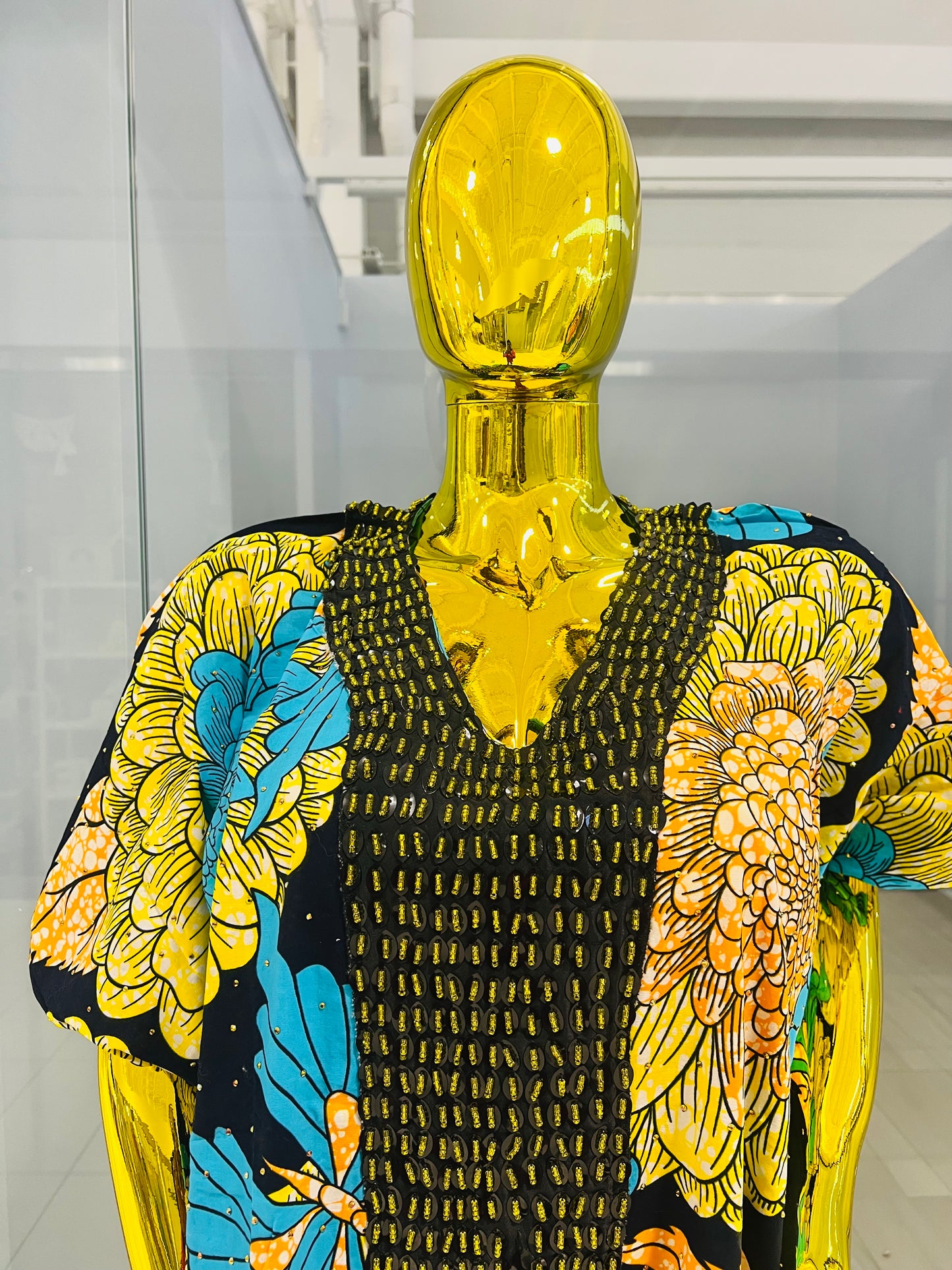 Beaded Ankara Gown