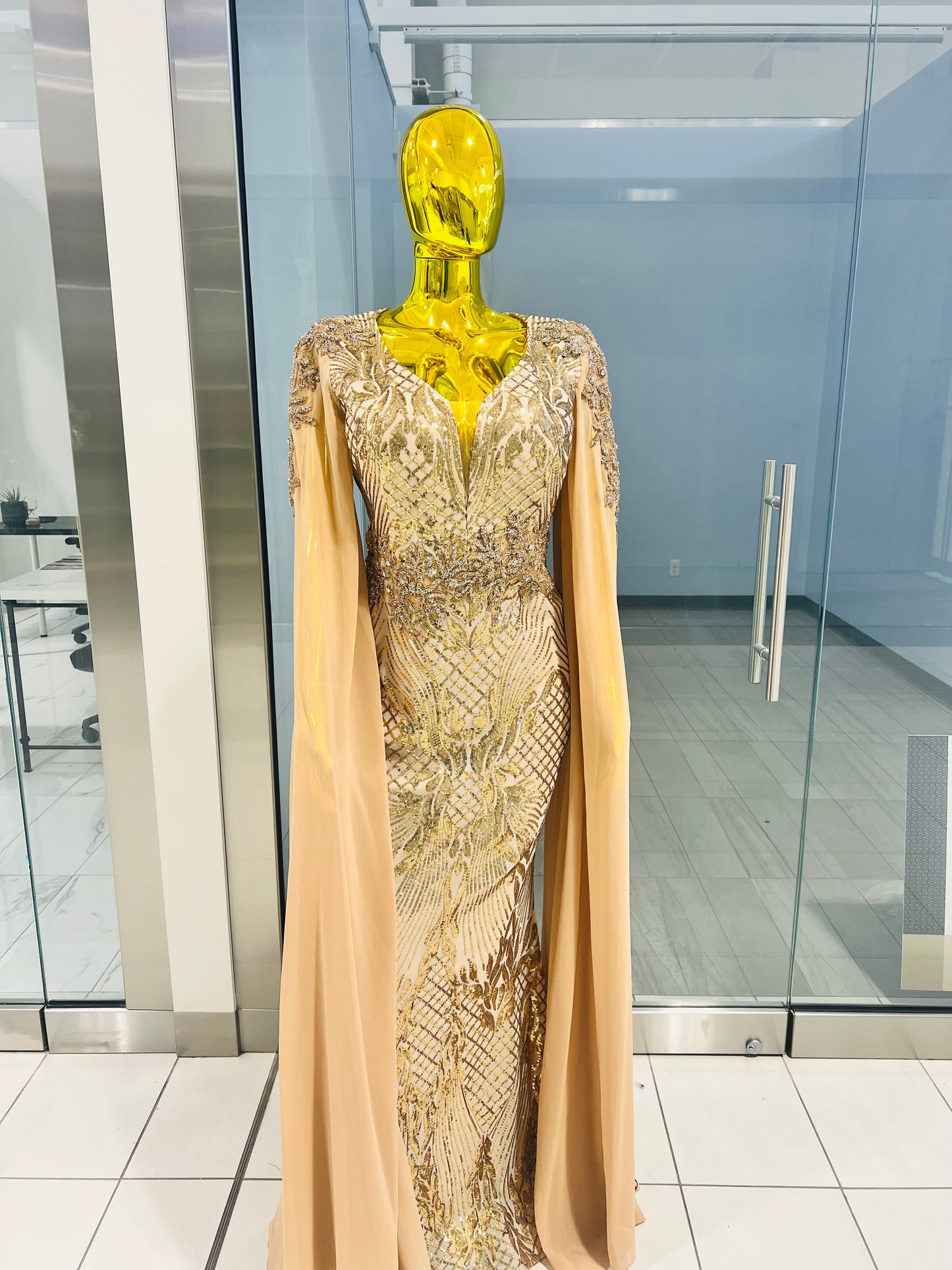 Elegant Chiffon Sleeve Dress