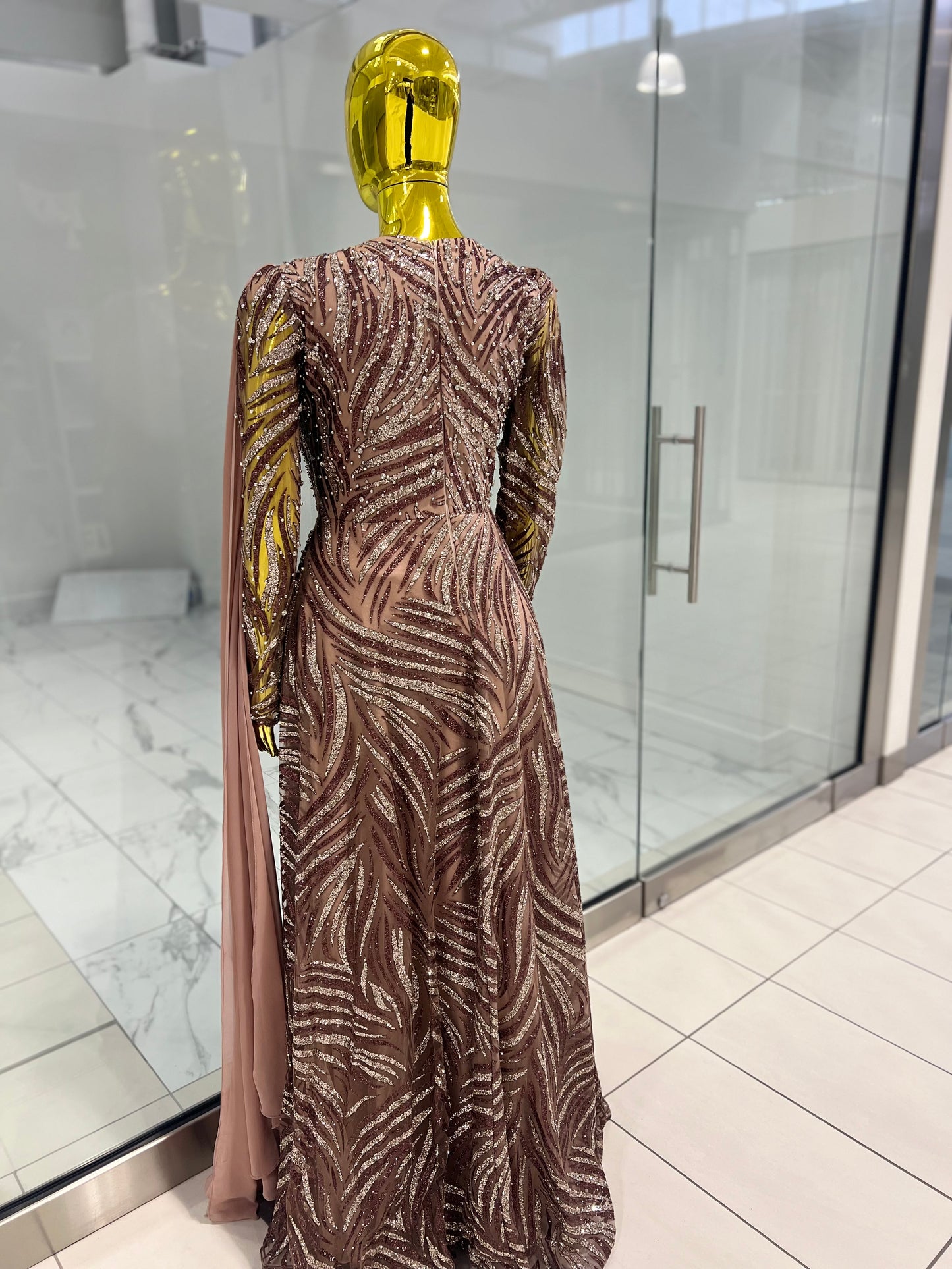 Embellished Chiffon Evening Gown