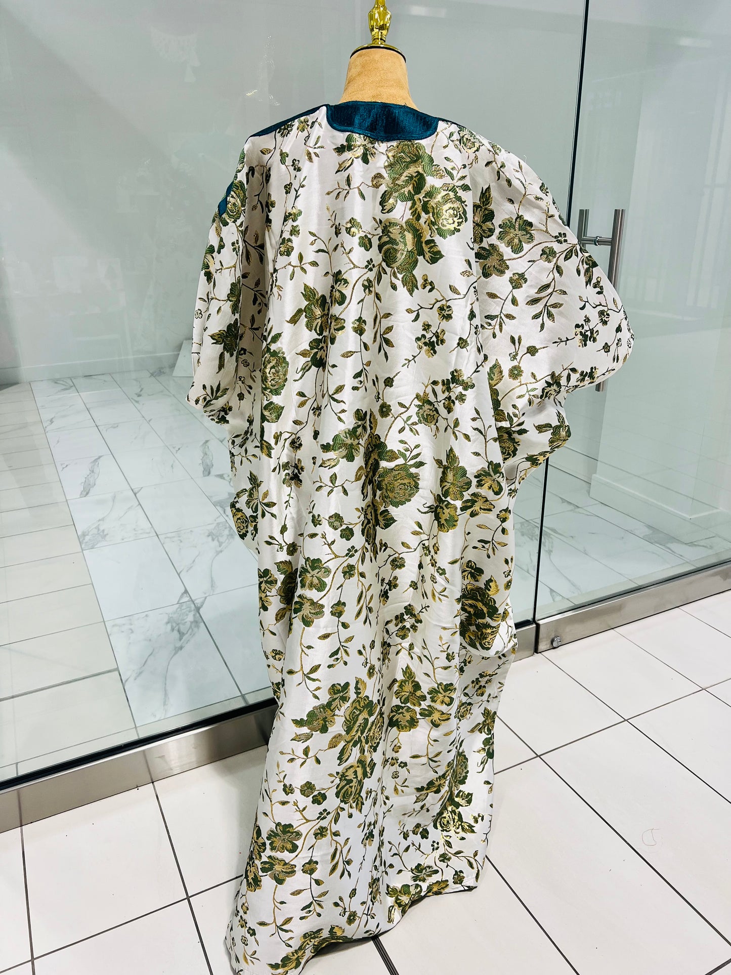 Green Embroidery Brocade