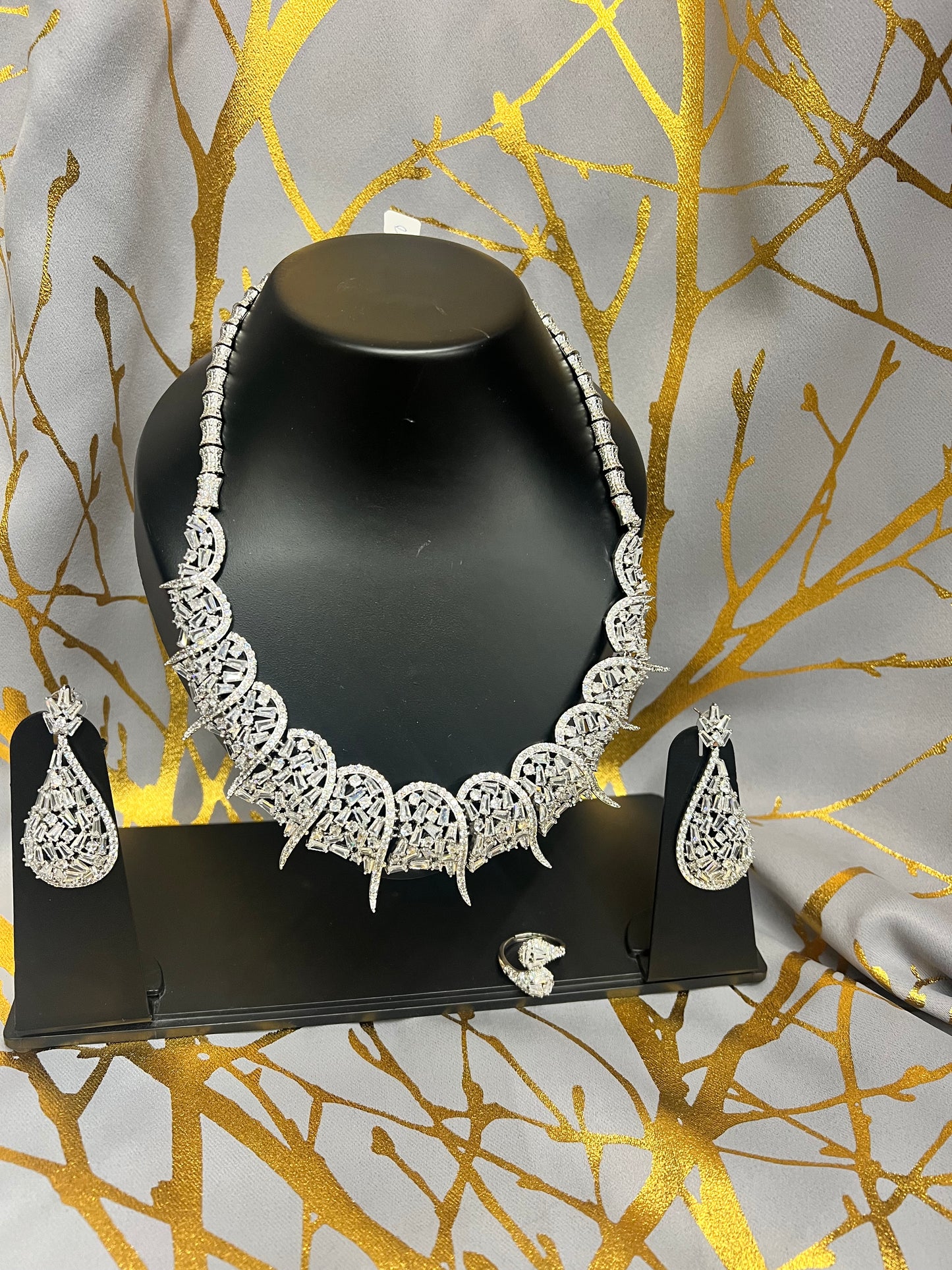 Bold Zirconia Silver Set