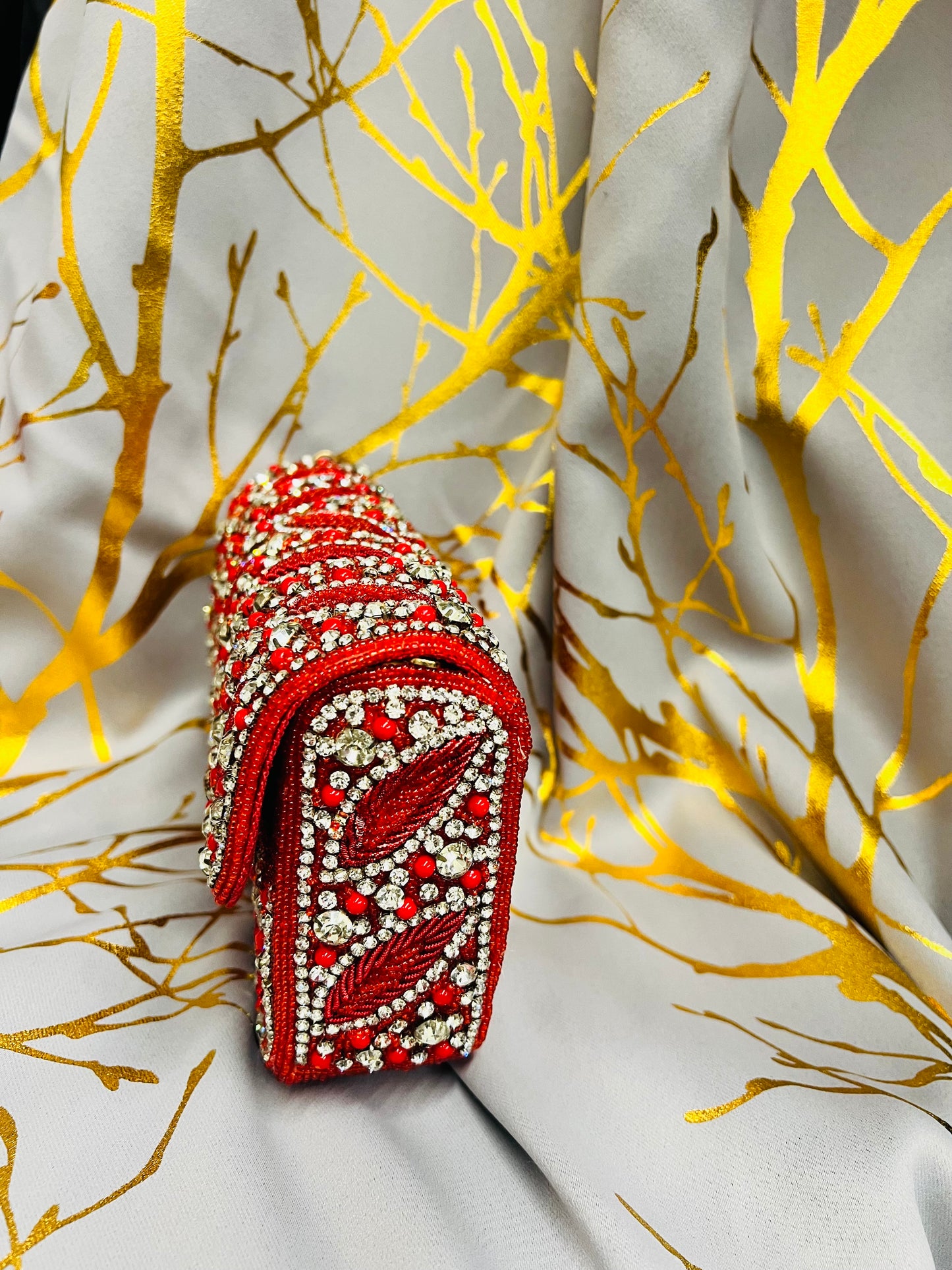 Red Beaded Bag