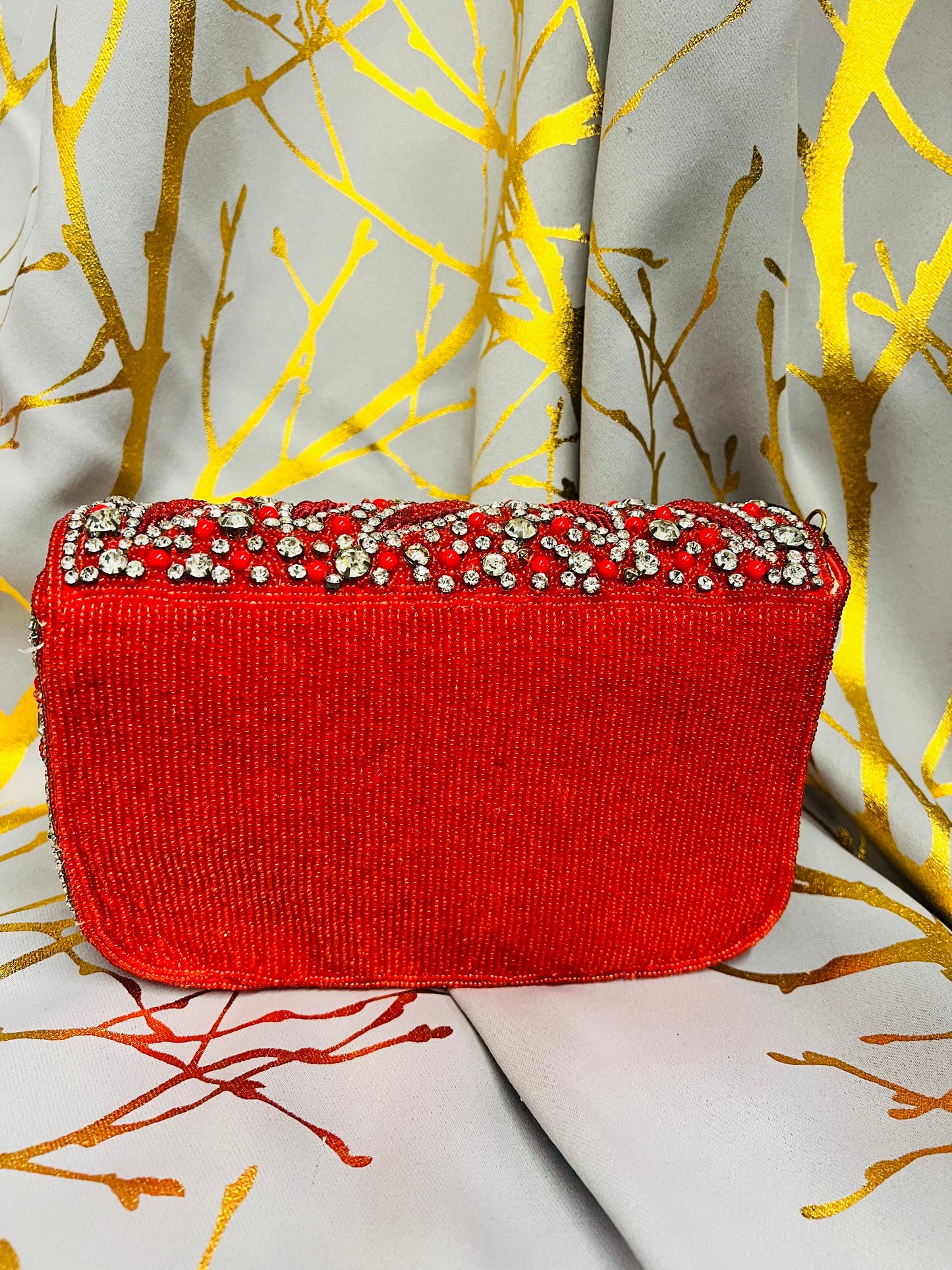 Red Beaded Bag