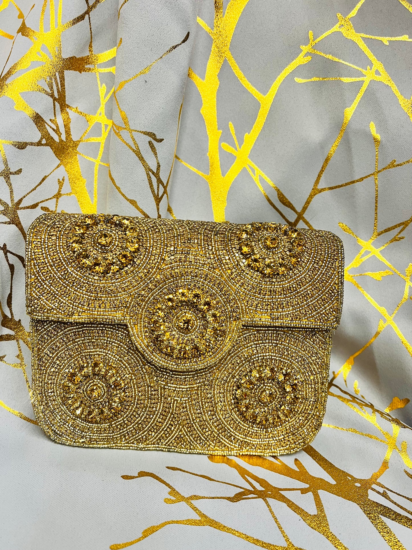Gold Beaded Bag