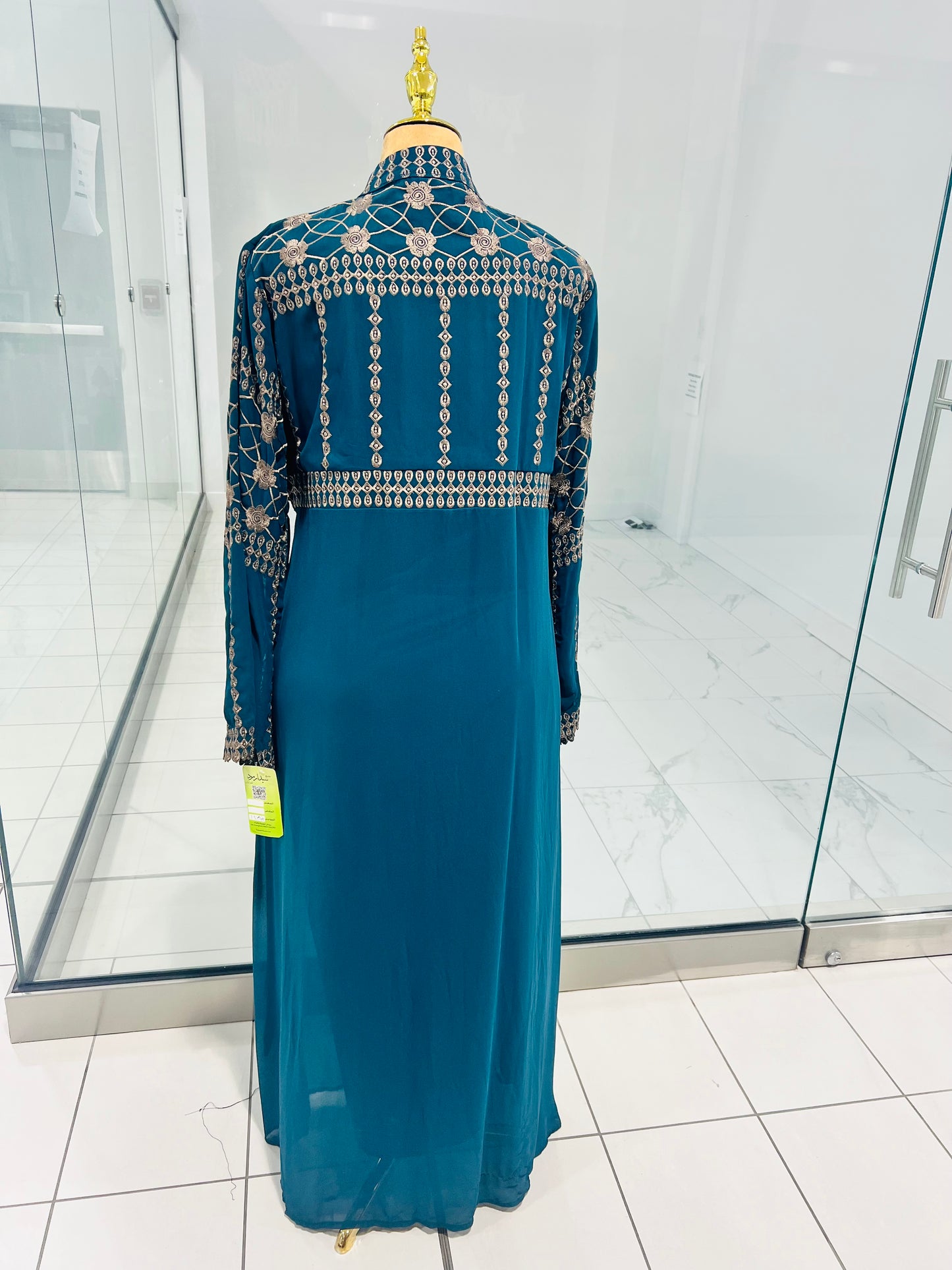 Green Embroidered Abaya