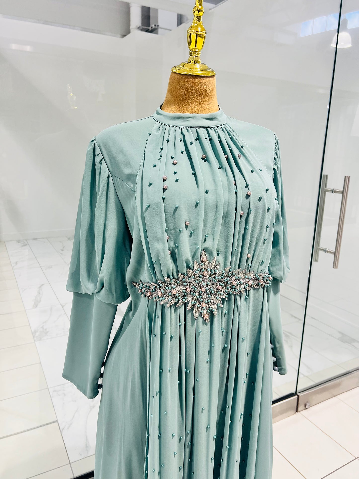 Teal Green Gown