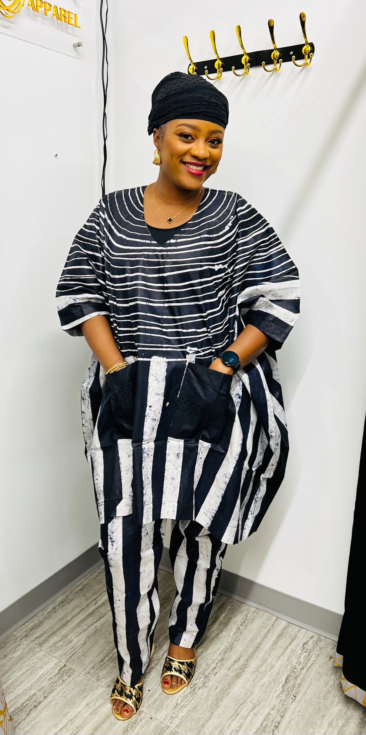 Adire pant and Boubou