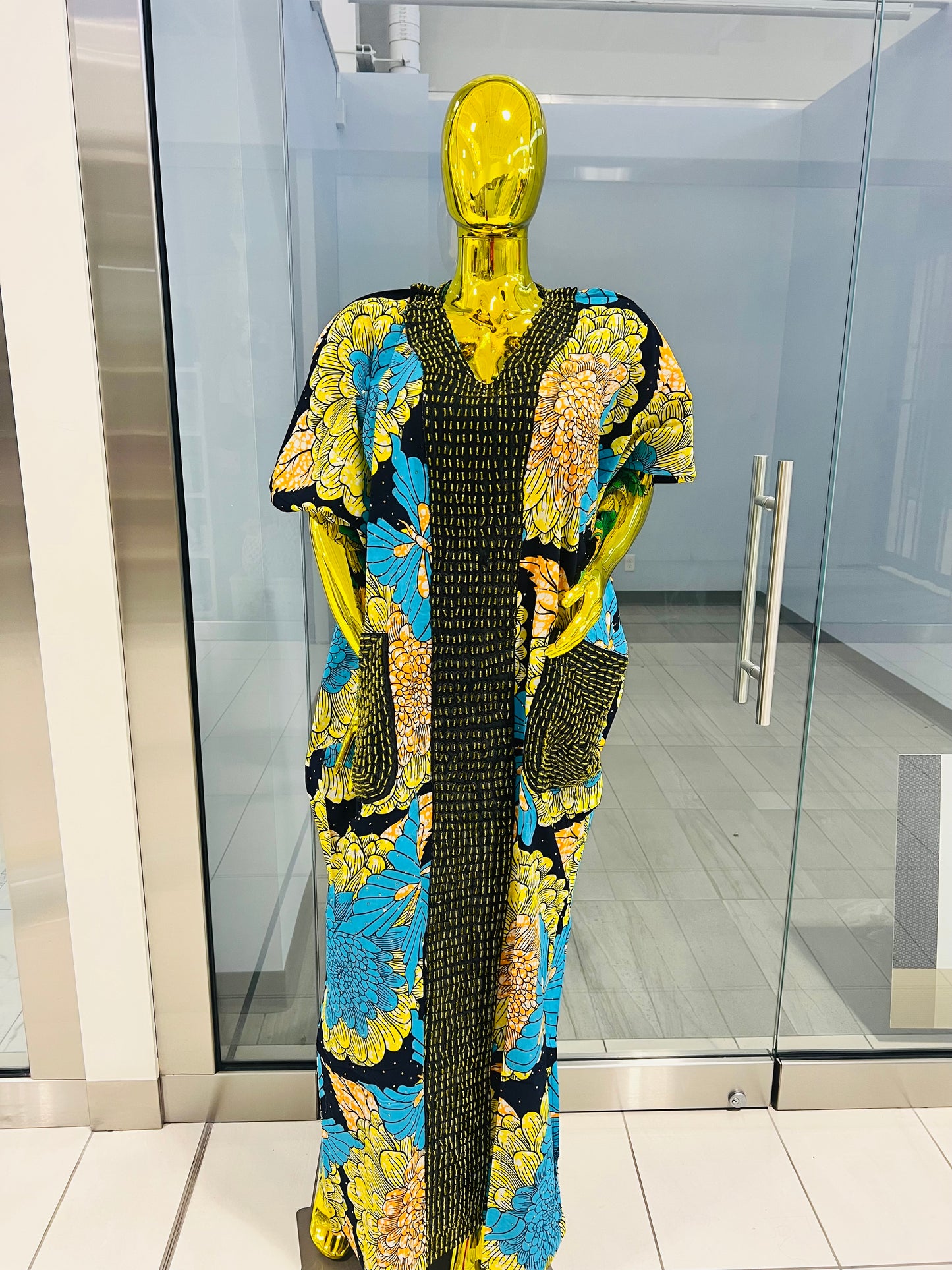 Beaded Ankara Gown