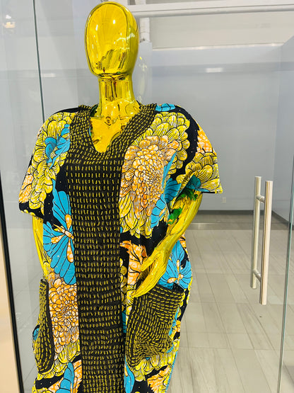 Beaded Ankara Gown