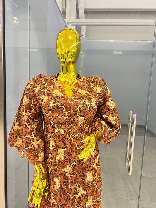 Orange African attire Gown