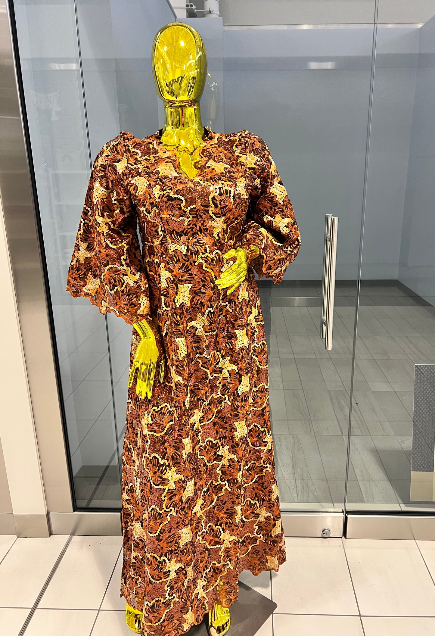 Orange African attire Gown