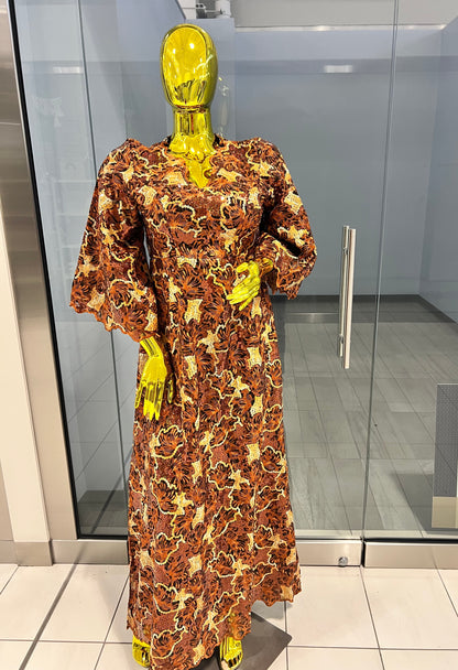 Orange African attire Gown