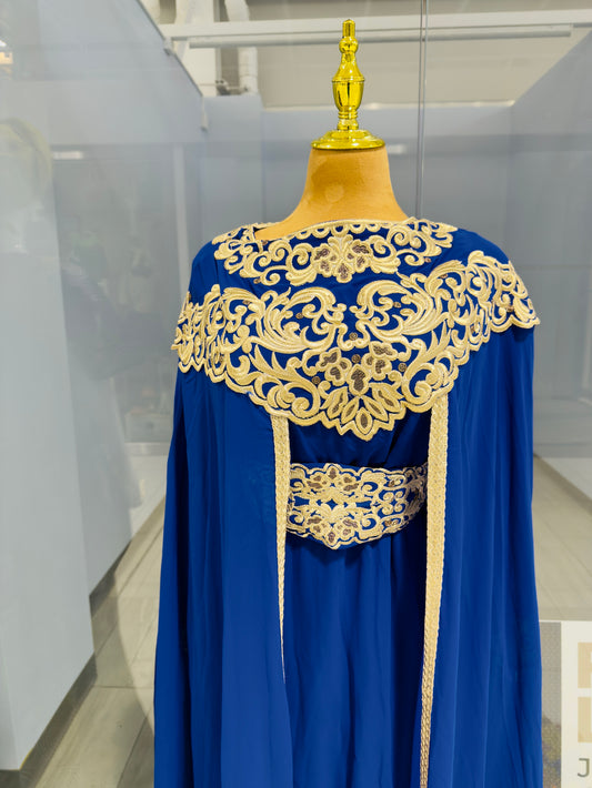 Blue Egyptian Embellished Abaya