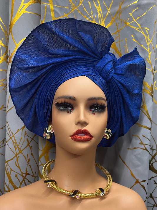 Blue Aso oke Autogele