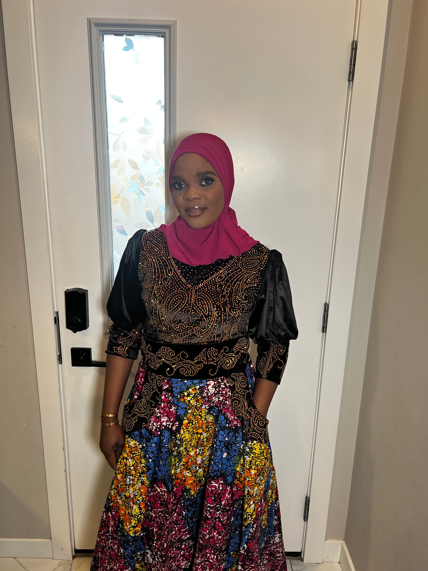 Velvet and Ankara Ready to wear African attire