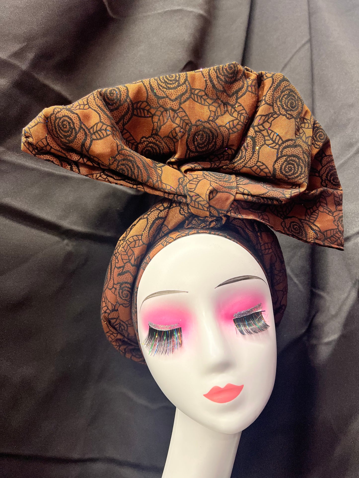 Brown and black head Turban