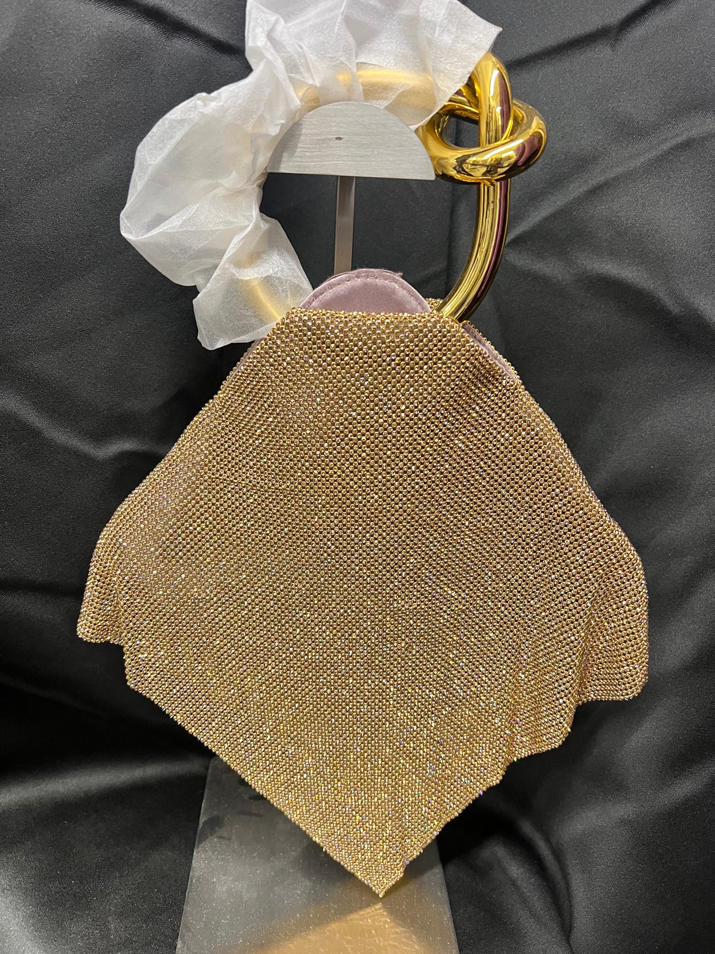 Women Gold hand clutch