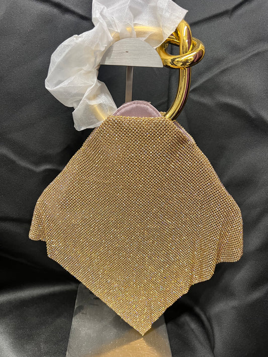 Women Gold hand clutch