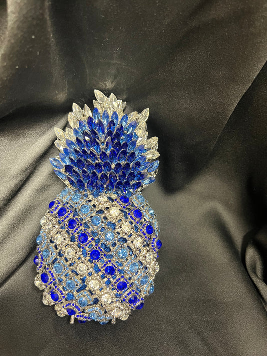 Blue pineapple clutch