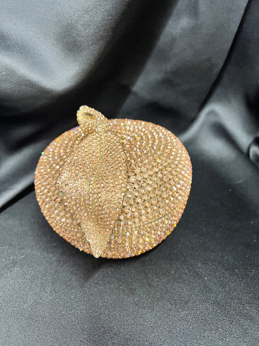 Gold clutch with tiny gold chain