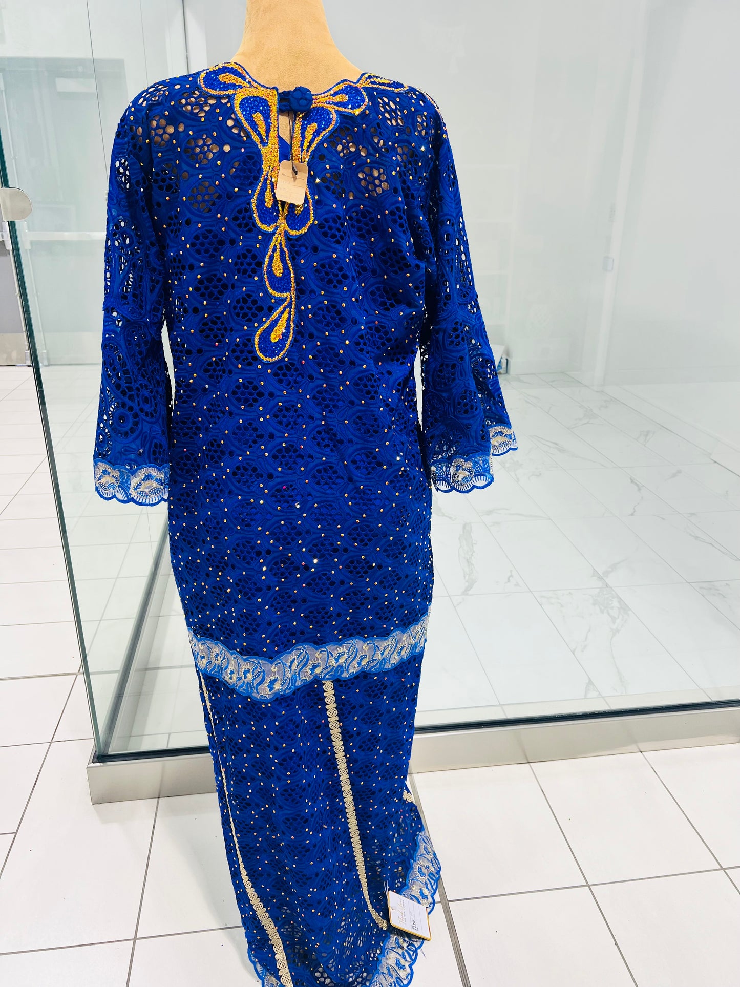 Blue Senegalese attire