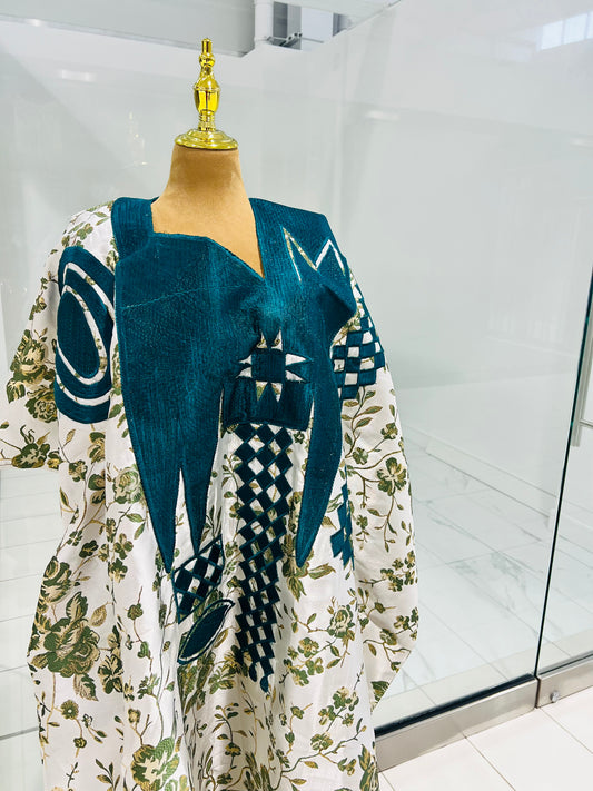 Green Embroidery Brocade