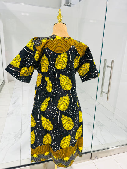 Ankara with tiny yellow Rhinestones