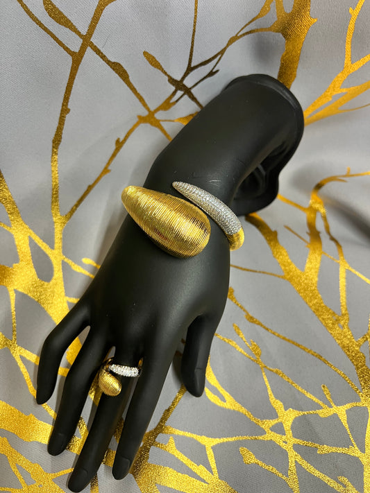 Bold Gold Bracelet and ring