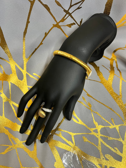 Bold Gold Bracelet and ring
