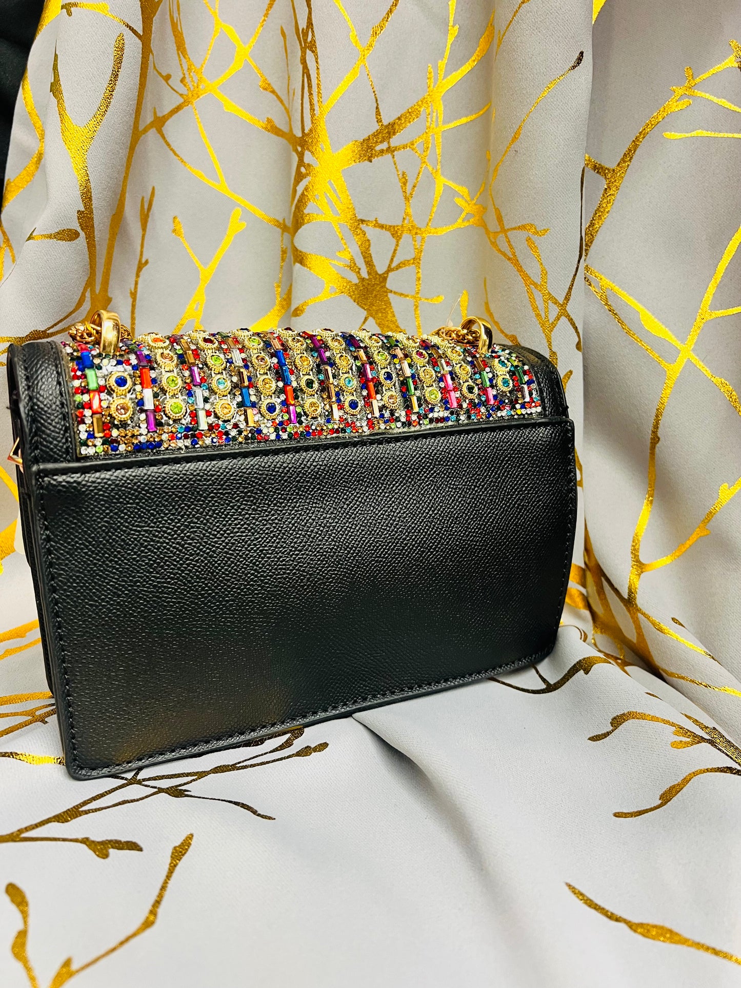 Multi coloured Rhinestone handbag