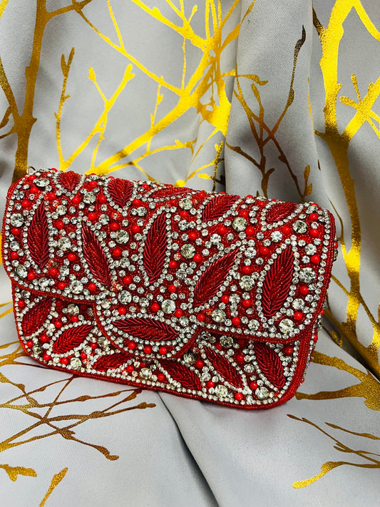 Red Beaded Bag