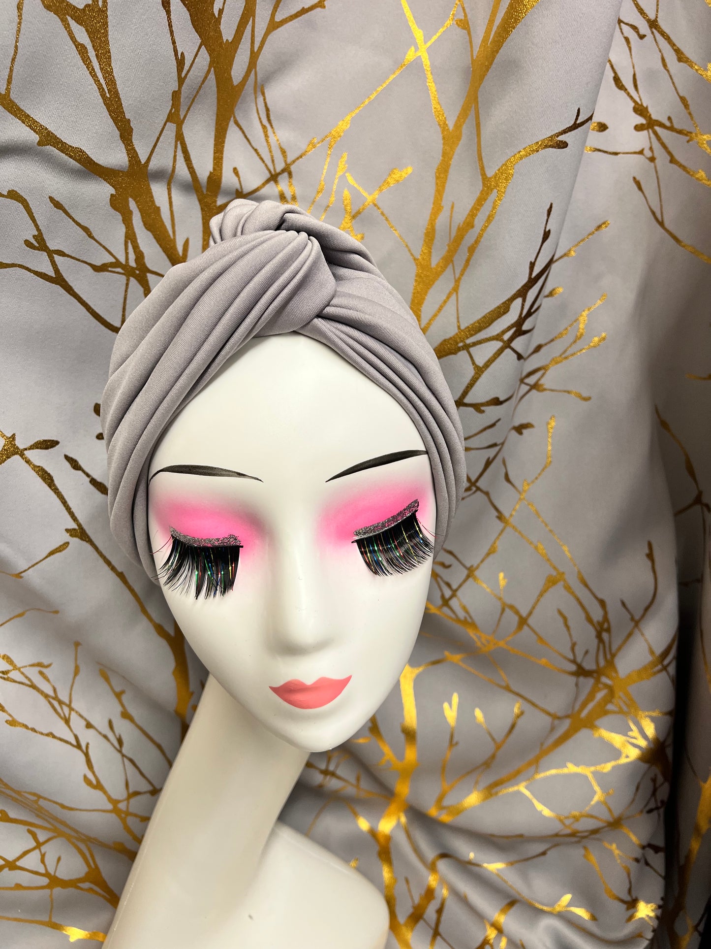 Grey plain Turban
