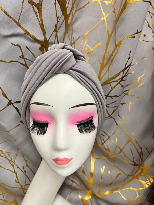 Grey plain Turban