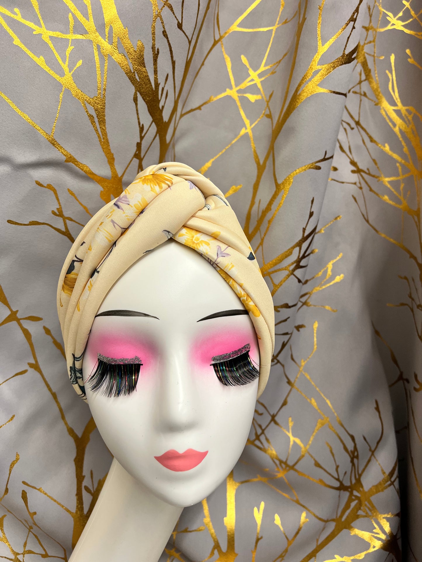 Yellow Floral Turban
