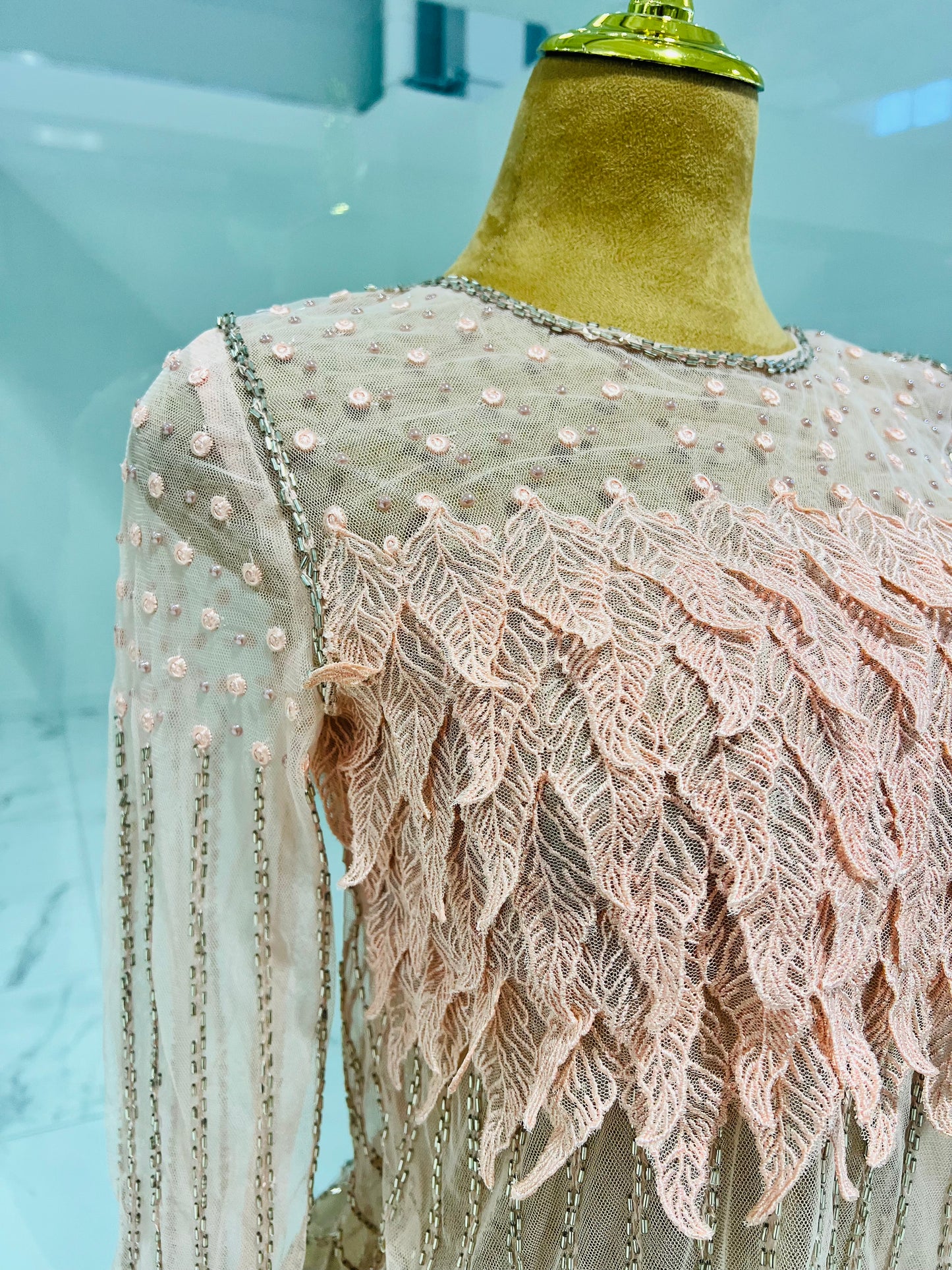 Front Ruffle Rhinestones Top