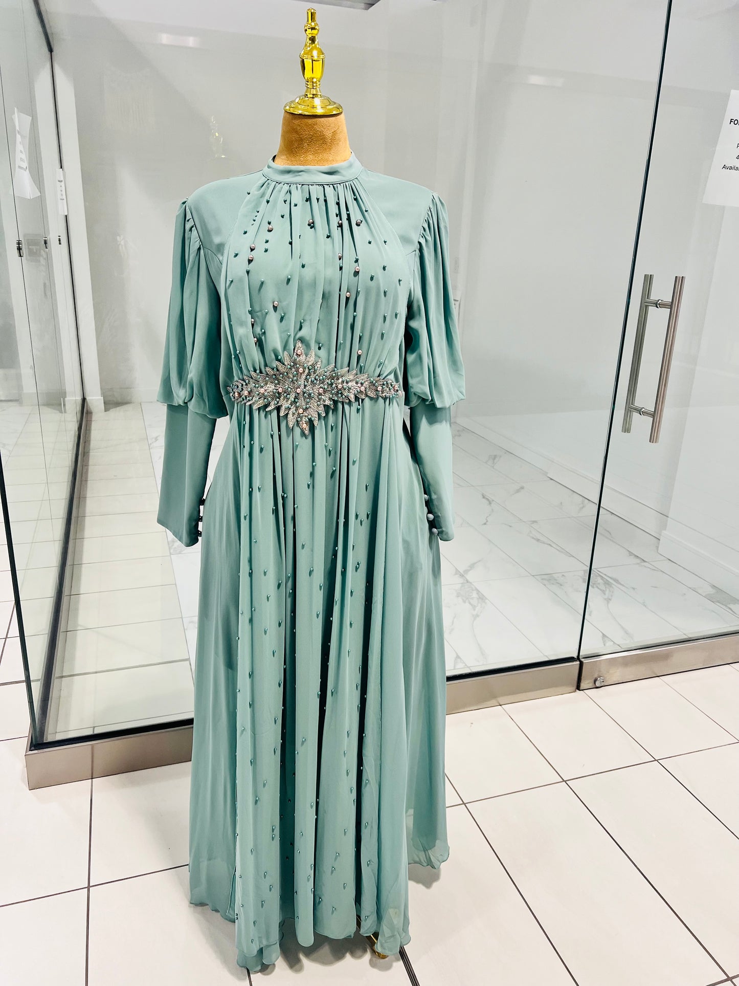 Teal Green Gown
