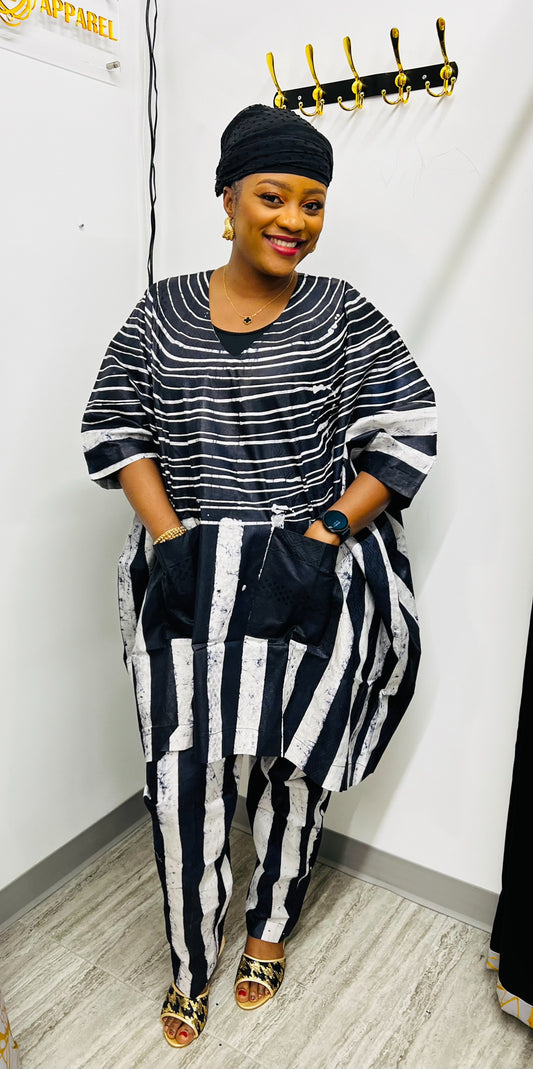 Adire pant and Boubou