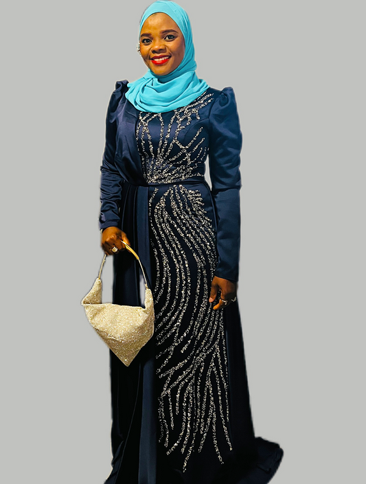 Elegant Blue party Dress
