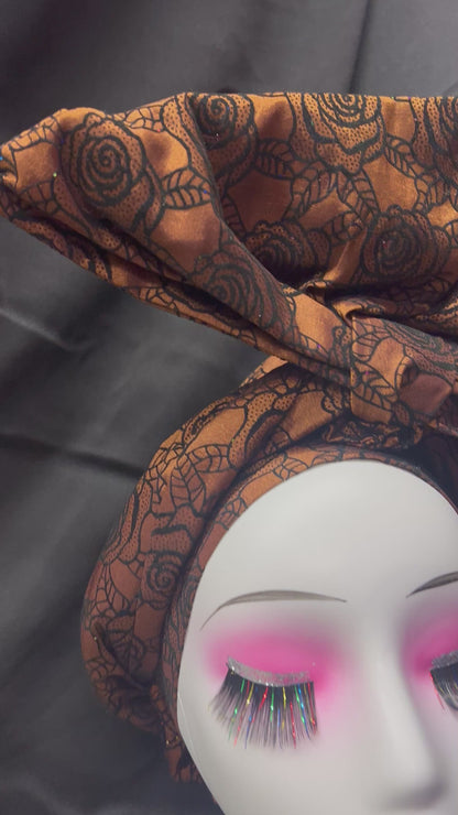 Brown and black head Turban