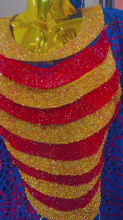 Senegal attire with Rhinestones