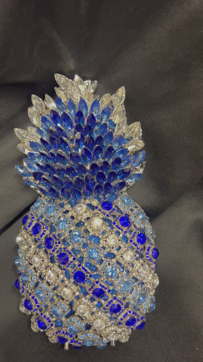 Blue pineapple clutch