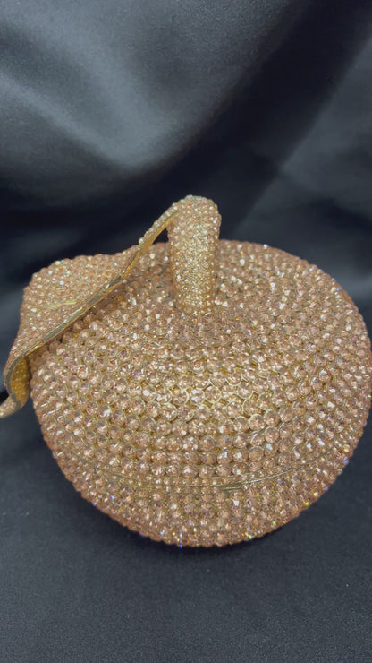 Gold clutch with tiny gold chain