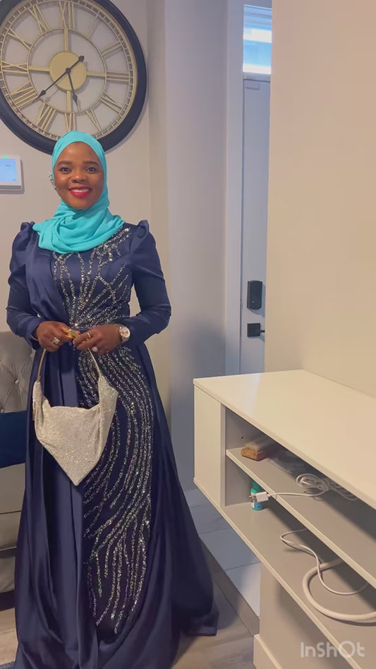 Elegant Blue party Dress