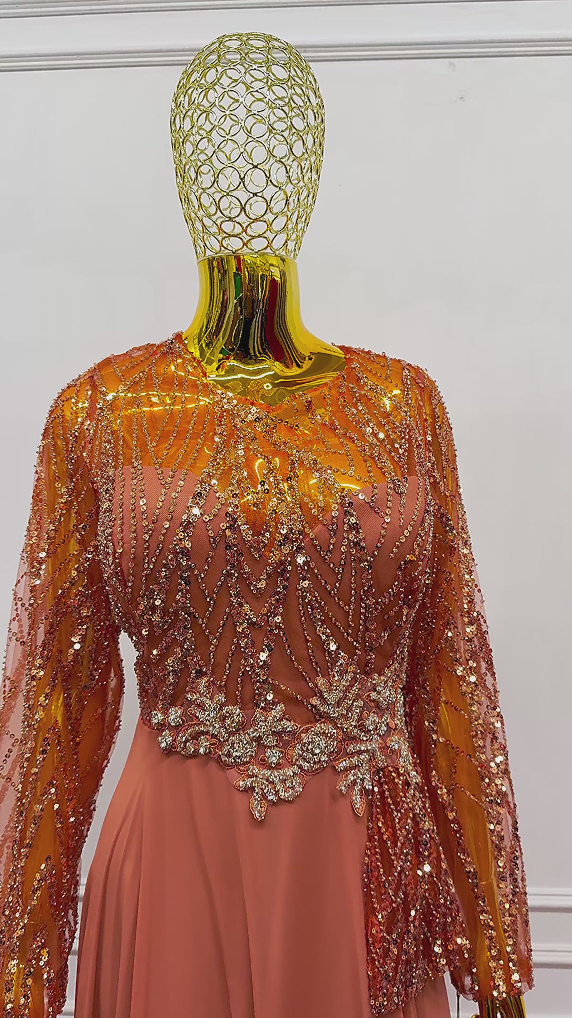 Burnt Orange Evening Dress | Zeebel Apparel Boutique 52