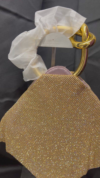Women Gold hand clutch