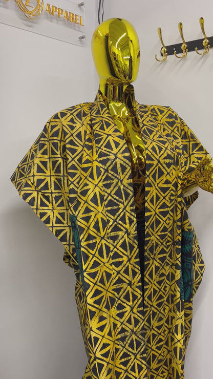 Yellow and green Kimono
